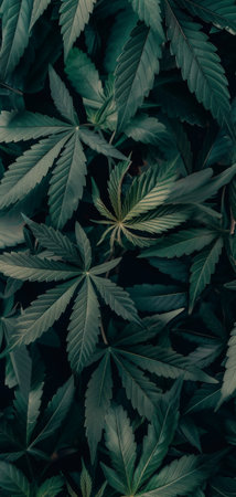 Cannabis leaf backgroundjuana leaves background, Growing cannabis indica.の素材
