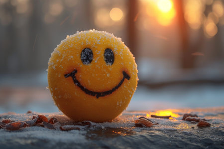 Close-Up of Smiley Face Orangeの素材