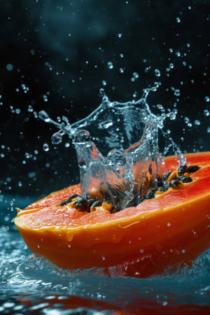 Splashing Water on a Ripe Fruit