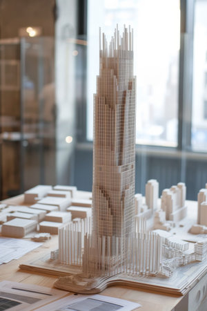 Model of Tall Building on Tableの素材