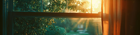 The Sun Shining Through the Window of a House