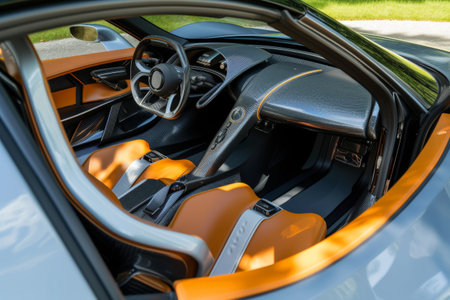 Interior of a Sports Car Revealedの素材