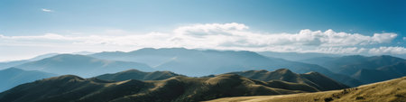 A View of a Mountain Range From the Top of a Hillの素材