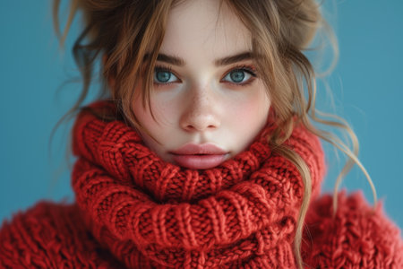 Close-Up of Doll Wearing Red Scarfの素材