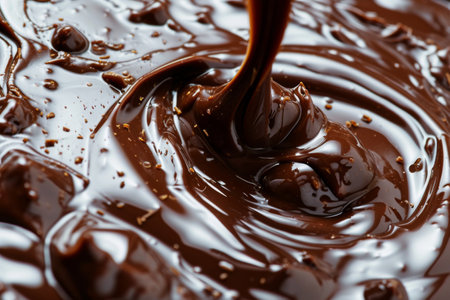 Melting Chocolate Spoon on Table Surfaceの素材