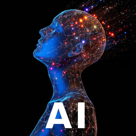 Human Head With AI Written on Itの素材