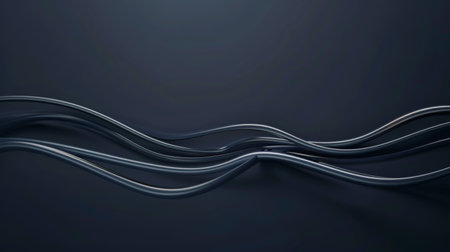 Monochrome abstract wavy lines textureの素材