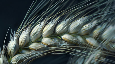 Close-up of a stalk of wheatの素材