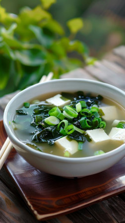 Nourishing tofu soup with greensの素材