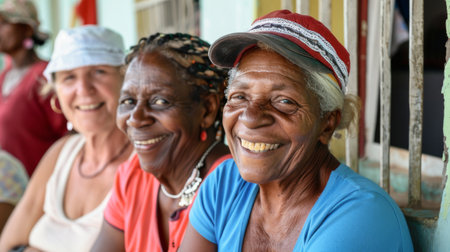 Group of women sitting togetherの素材