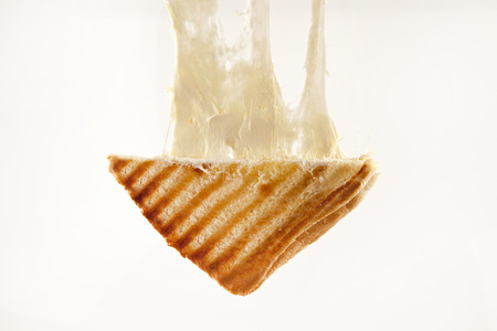 toasted cheddar cheese sandwich turkish toast isolatedの写真素材