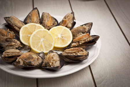 Stuffed Mussels, Midye Dolma mediterranean cuisineの写真素材