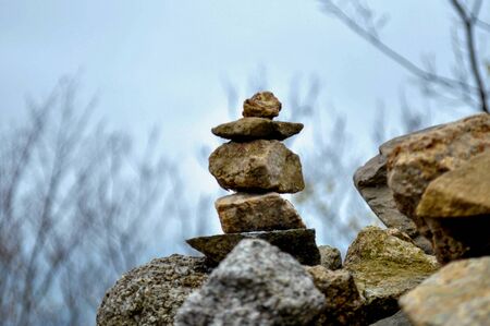 stand statue make for remembers of family of beloved  memebersの写真素材