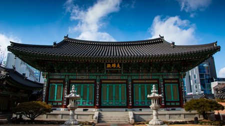 Buddha Temple was taken at Gwangju , South Koreaのeditorial素材