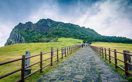 Beautifula Landscape view of Jejudo Isaland at Jeju, South Korea.の写真素材