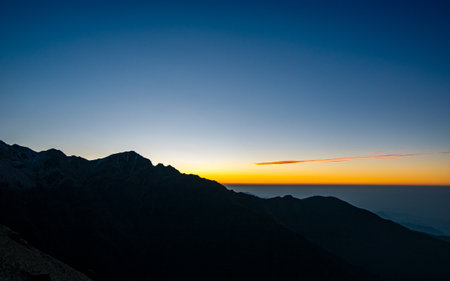Matterhorn at sunset in Himalayas, Annapurna region, Nepal