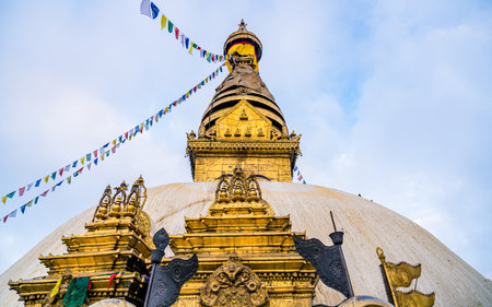 landscape view of Boudhanath Stupa in Kathmandu, Nepal