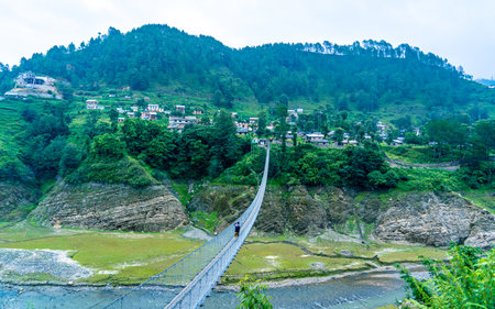 Bridge over the river in the valley