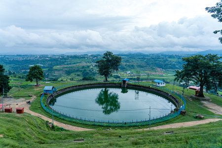 Water reservoir at Chiangrai province, Thailand. It is one of the natural water supply systems.の写真素材