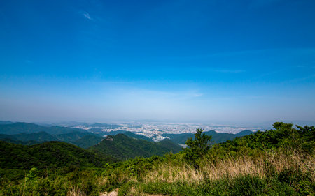 Landscape view of Mount Mudeungsan in Gwangju, South Korea.