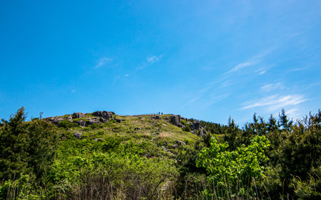 Landscape view of Mount Mudeungsan in Gwangju, South Korea.の写真素材