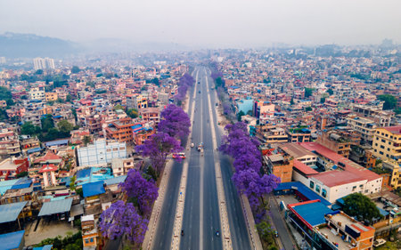 Cityscape of Kathmandu in the morningの写真素材
