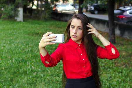 Selfieの写真素材