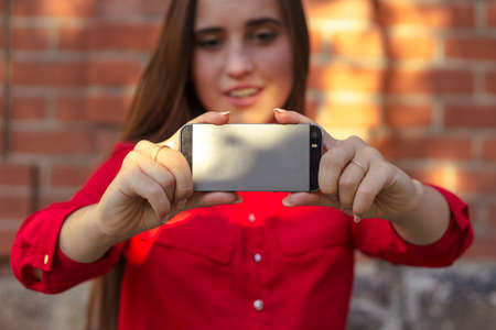 girl takes off on camera