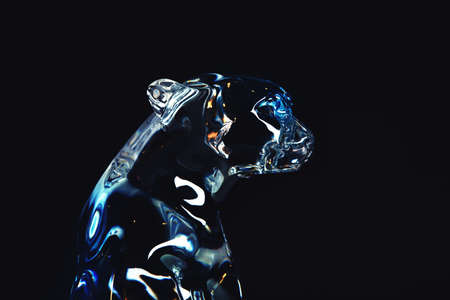 Figure Cheetah glass art