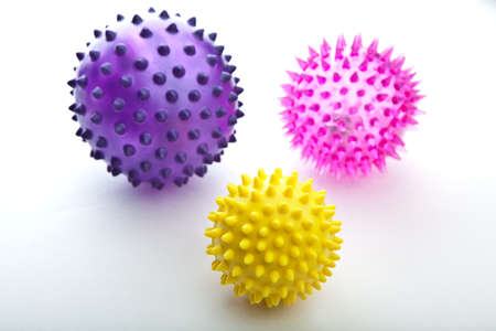 baby ball toy studio white backgroundの写真素材