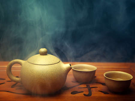 hot Chinese tea studio Smoke Textureの写真素材