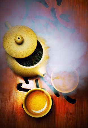 hot Chinese tea studio Smoke Textureの写真素材