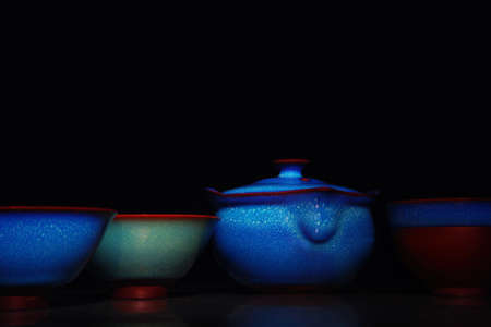 Chinese ceramic teapot teaの写真素材