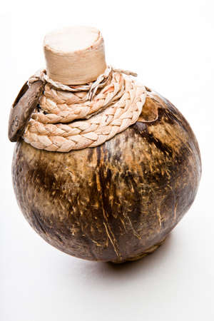 Coconut oil studio quality blue backgroundの写真素材