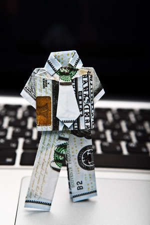 Clothes Dollar Origami Computer Graphic Backgroundの写真素材