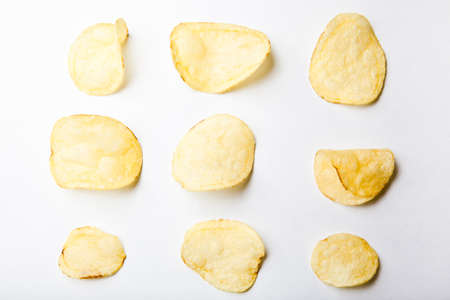 Salt potato chips Studio quality lightの写真素材