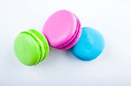 Sweet Macaroons Cookies Studio quality white backgroundの写真素材