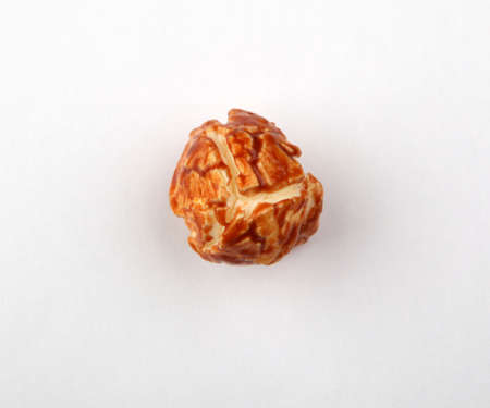 Caramel Pop Corn Alphabet white backgroundの写真素材