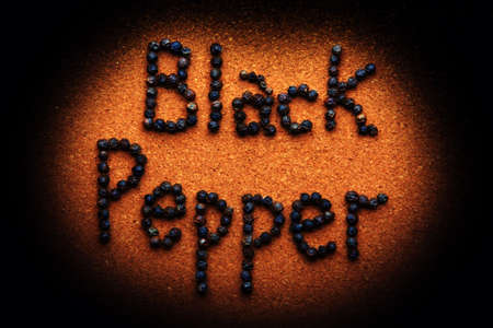 Black pepper text studioの写真素材