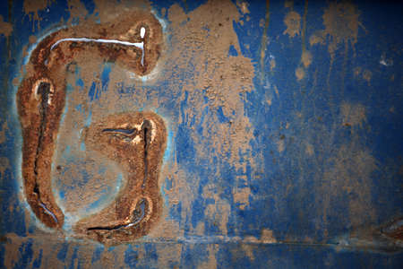 Sharped old wall alphabetの写真素材