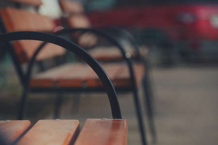 Evening park spring season backgroundの写真素材