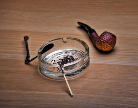 smoking tobacco pipe studioの写真素材