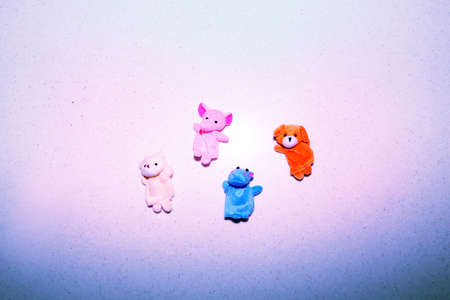 finger baby toy animalsの写真素材