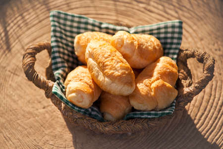 croissant basket summer garden