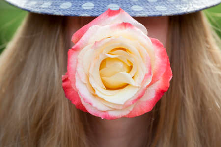 women rose retro hatの写真素材