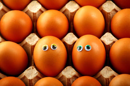 Eggs eyes paper boxの写真素材