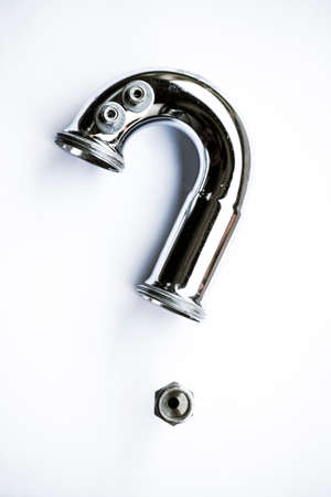 Iron pipe question symbolの写真素材