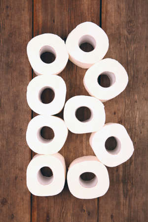 Toilet paper Alphabet wooden table