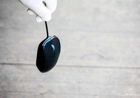 Computer mouse man handの写真素材