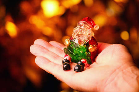 New year toys adult man hands